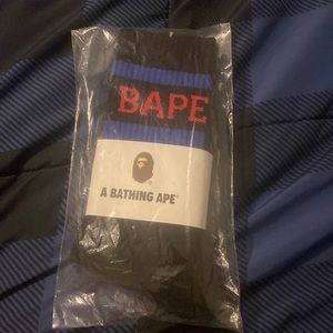 BLACK BAPE SOCKS. NEW IN PACKAGE. over $50 retail!!